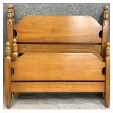 Pair Twin Size Maple Beds