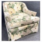 Floral Upholstered Arm Chair