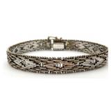 Italian Sterling Multicolor Chevron Bracelet