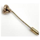 14K Gold Love Knot Stick Pin