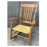 Woven Seat Maple Frame Rocking Chair