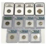 11pc Certified Coins Group