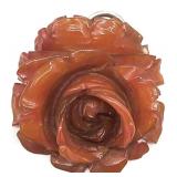 Vintage Bakelite Carved Rose Pendant