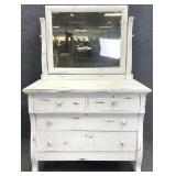 Distressed Painted Antique Chest