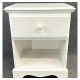 White One Drawer Nightstand