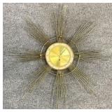 Mid Century Landau Starburst Wall Clock
