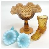 4pc Fenton Art Glass