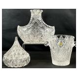 Crystal Basket, Ice Bucket & Candy Dish