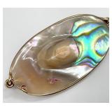 10K Gold Mabe Pearl Brooch