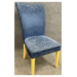 Blue Patterned Accent Chair