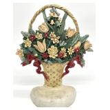 Vintage Cast Iron Floral Door Stop