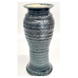 Larry Watson Signed Blue Art Pottery Vase