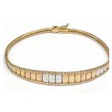 Italian Sterling Tricolor Bracelet