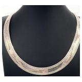 Milor Italy Sterling Silver Thick Herringbone