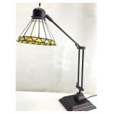 Stained Glass Style Adjustable Arm Table Lamp