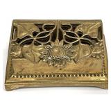 Solid Brass Sunflower Desk / Stamp Box