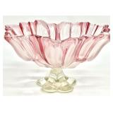 Walther Glas Sylvia Cranberry Satin Footed Bowl