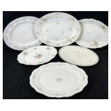 6 Asst China Oval Serving Platters