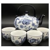 Porcelain Blue & White Tea Set