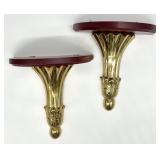 Pair Wall Shelves With Corbels