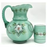 Fenton Diamond Jubilee 75th Anniv Pitcher & Cup