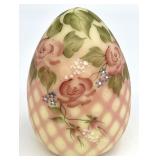 Fenton Hand Painted Burmese Egg