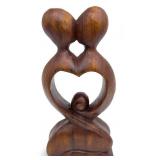 Carved Wood Lover's Sculpture