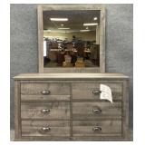 New Grey Dresser With Mirror