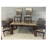 New Faux Stone Dining Table & Chairs