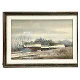 Framed James Feriola Watercolor