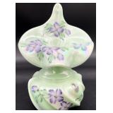 Fenton Sea Mist Wave Crest Jack In Pulpit Vase