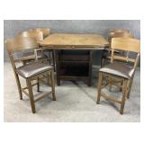 Pub Height Table & 6 Chairs