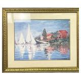 Framed Claude Monet Regatta Print
