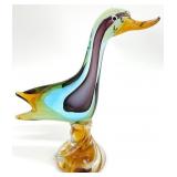 Mid Century Murano Art Glass Duck Sculpture