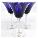 3 Plum Artland Braid Encased Air Twist Stem