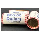3 - James Buchanan Us Presidential $1 Coin Rolls