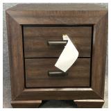 New Modern 2 Drawer Nightstand