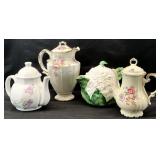 4pc Vintage China Teapots