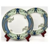 2 Fitz & Floyd Green Dolphin Street Plates