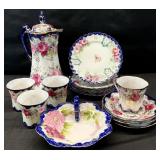 Japanese Hand Painted Chocolate Pot Set