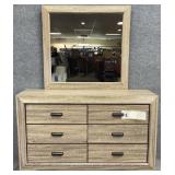 New Grey Double Dresser w/ Mirror