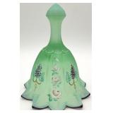 Fenton Willow Green Satin Plum Crest Bell