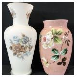 2 Vintage Large Glass Vases