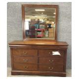 New Cherry Tone Dresser w/ Mirror
