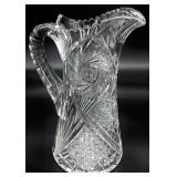 American Brilliant Style Glass Pitcher