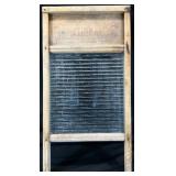 Vtg Glass Insert Washboard