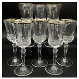 8 Royal Crystal Rock Aurea Gold Glasses