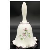 Fenton Pansy Signed Plum Crest Bell