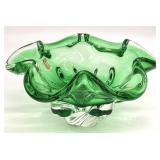 Egermann Mid Century Czech Crystal Art Glass Bowl