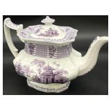 Antique English Purple Ironstone Teapot